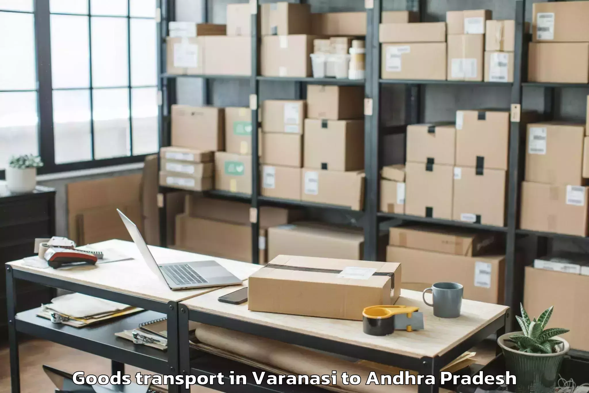 Reliable Varanasi to Bellamkonda Goods Transport